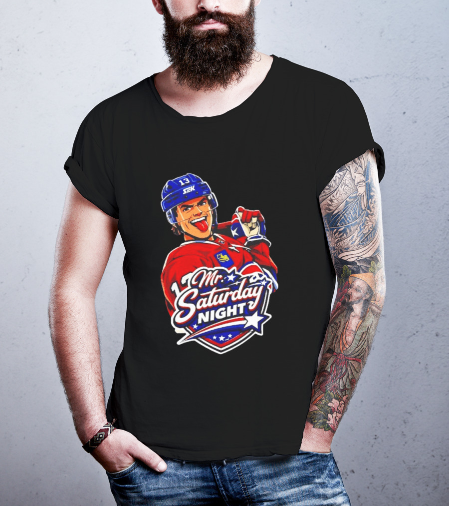 Mr. Saturday Night Cole Caufield Montreal Canadiens Hockey Player Celebration T-Shirt