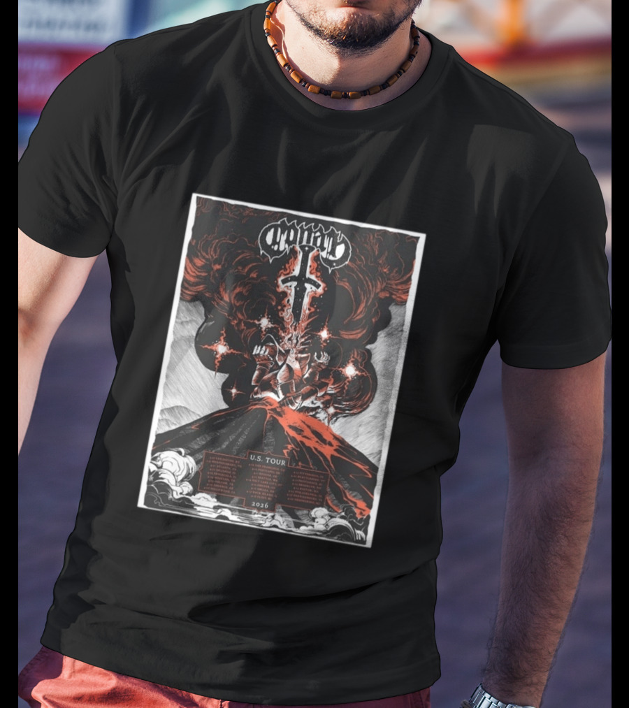 Conan US Tour 2026 Volcanic Knight Imagery City Dates T-Shirt