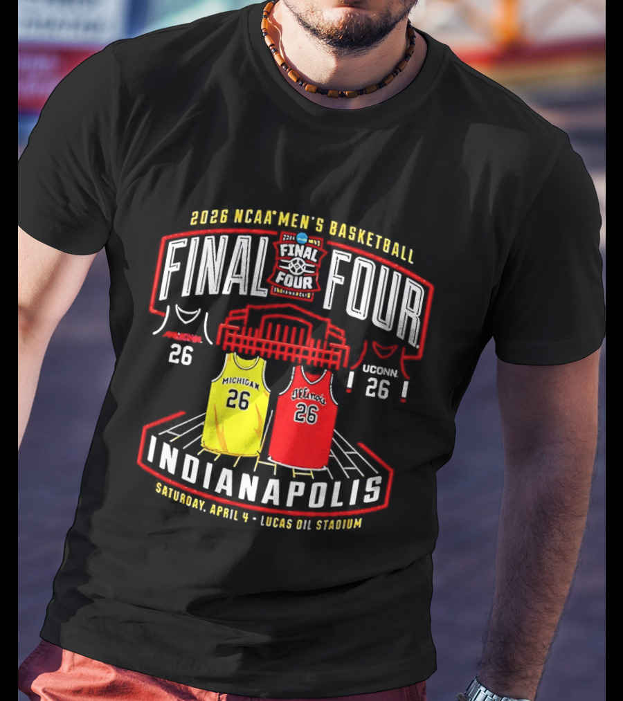 2026 NCAA Men's Basketball Final Four Indianapolis Lucas Oil Stadium Jerseys T-Shirt