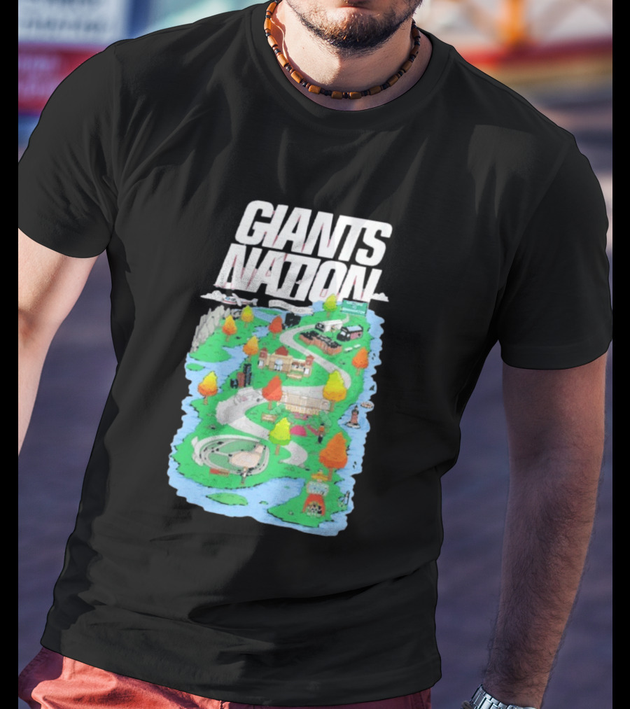 New York Giants Nation Roadmap Scenic Tour T-Shirt