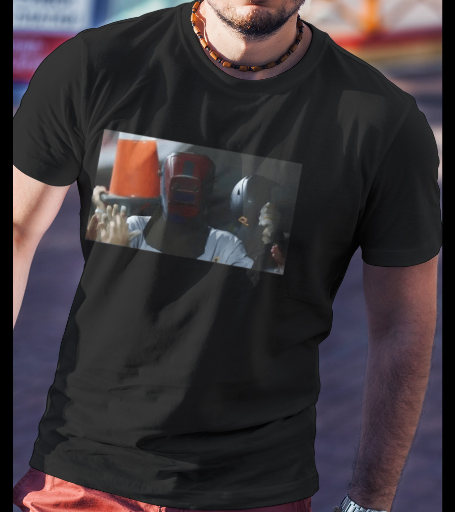 Pittsburgh Pirates Celebrate With Orange Cone And Welding Mask T-Shirt