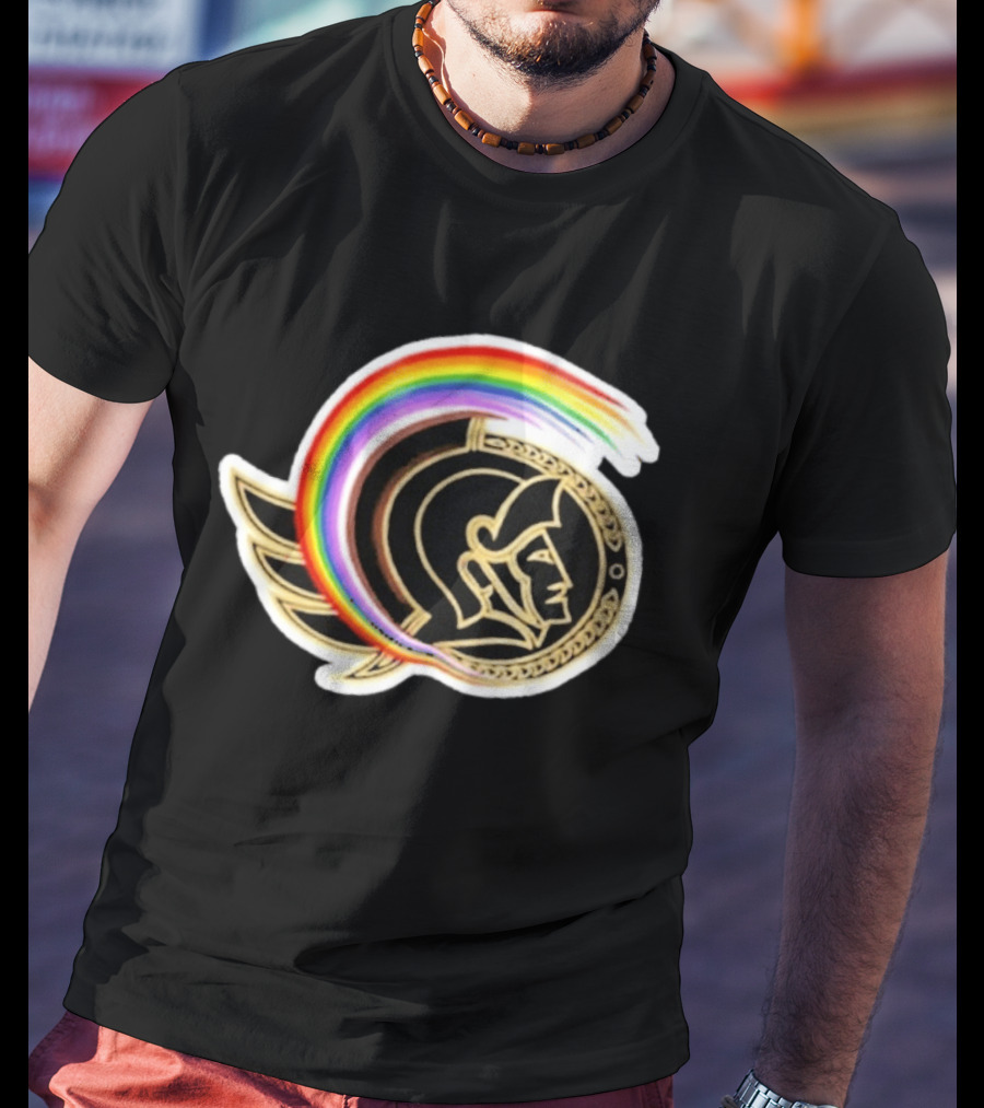 Rachel Reid Ottawa Senators Pride Night Rainbow T-Shirt