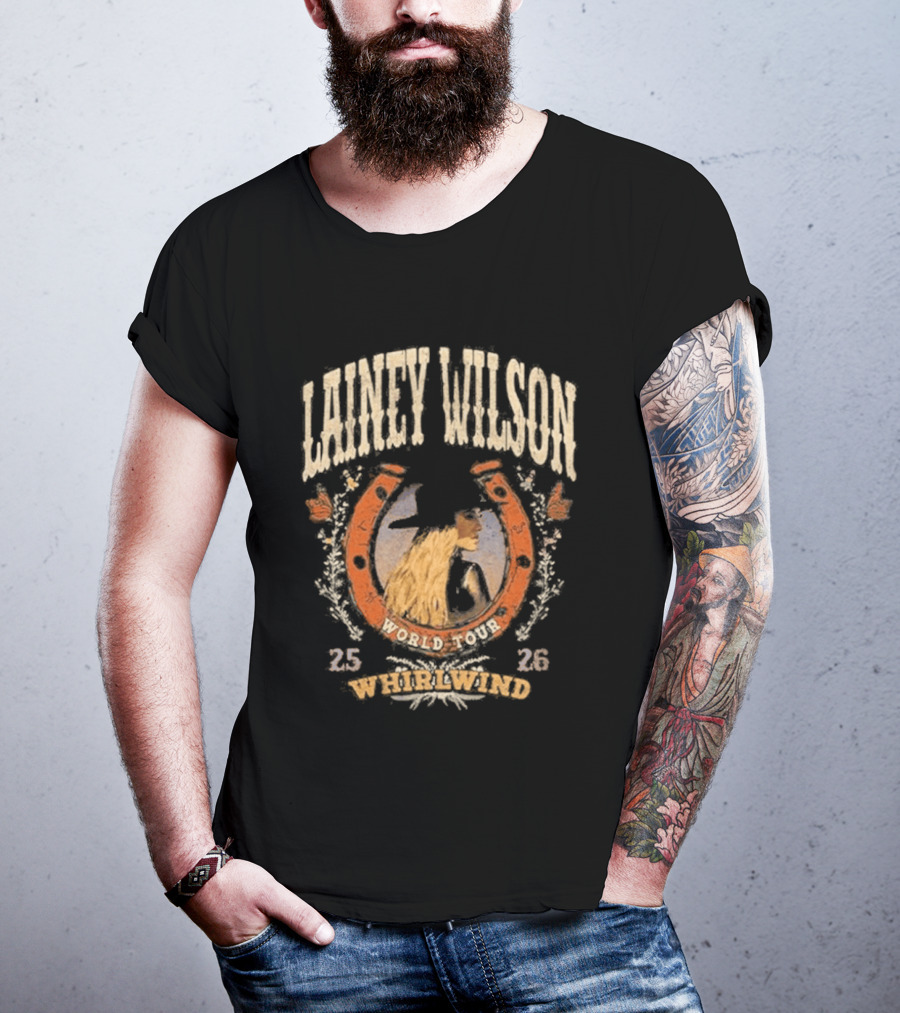 Lainey Wilson World 2023 Whirlwind Horseshoe 2526 T-Shirt