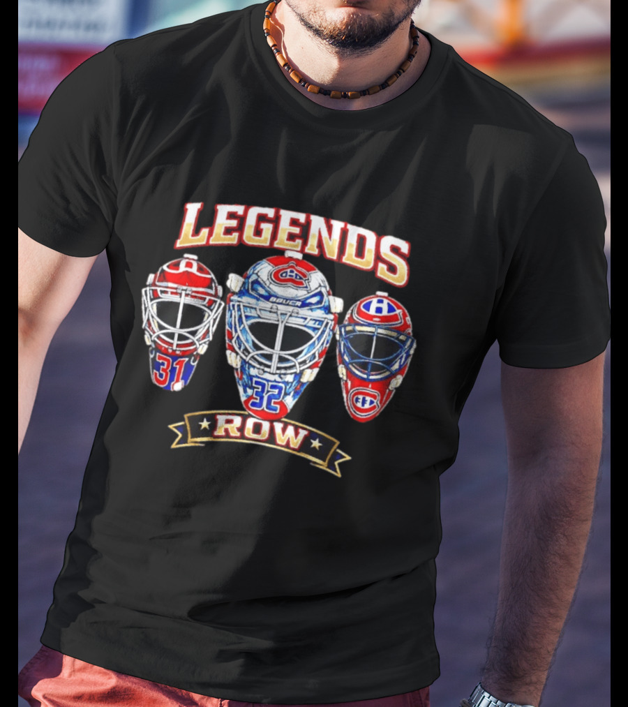 Legends Row Montreal Canadiens Hockey Mask 31 32 T-Shirt