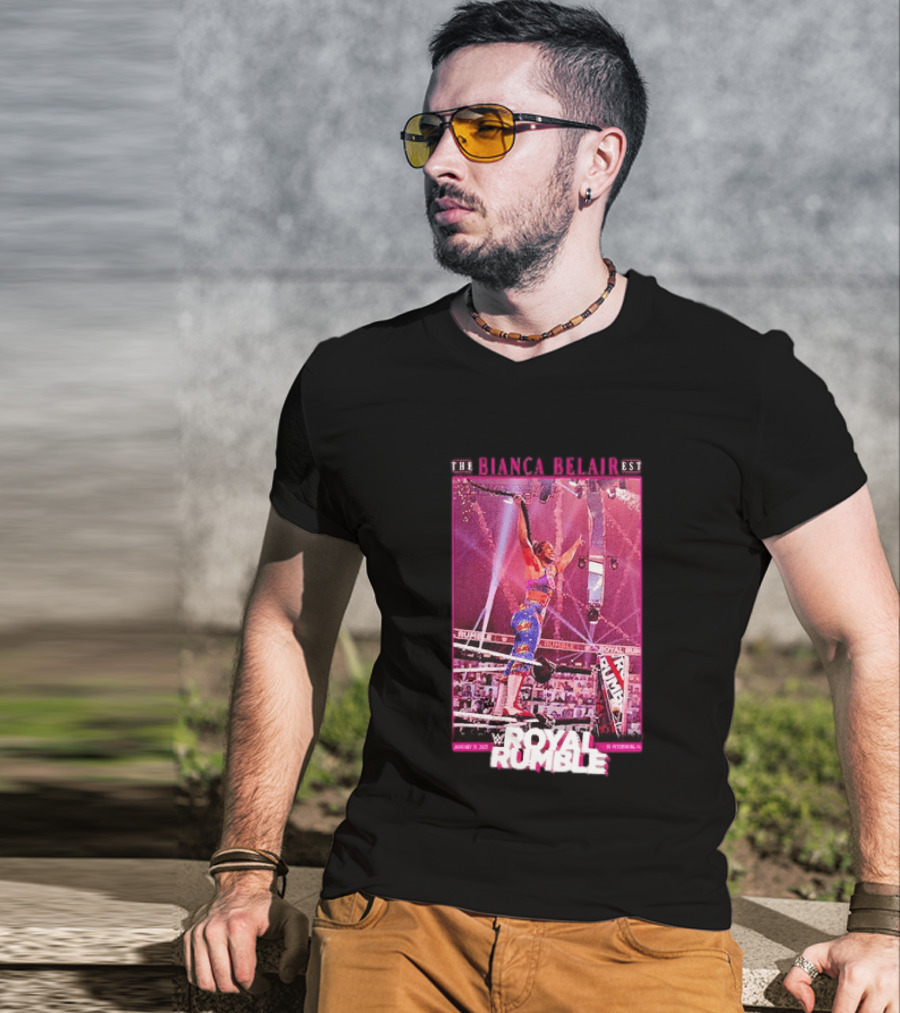 The EST WWE Bianca Belair Royal Rumble January 31 2021 St Petersburg Florida T-Shirt