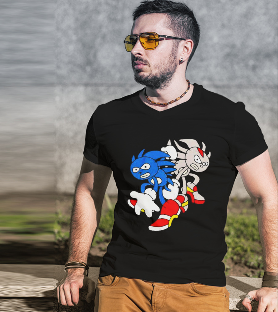 The Hedgehog Sanic And Shedew Adventure Meme Humor T-Shirt