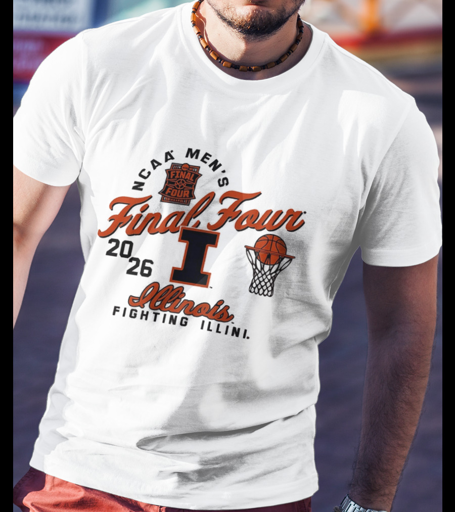 NCAA Men's Final Four 2026 Illinois Fighting Illini Basketball Indianapolis T-Shirt