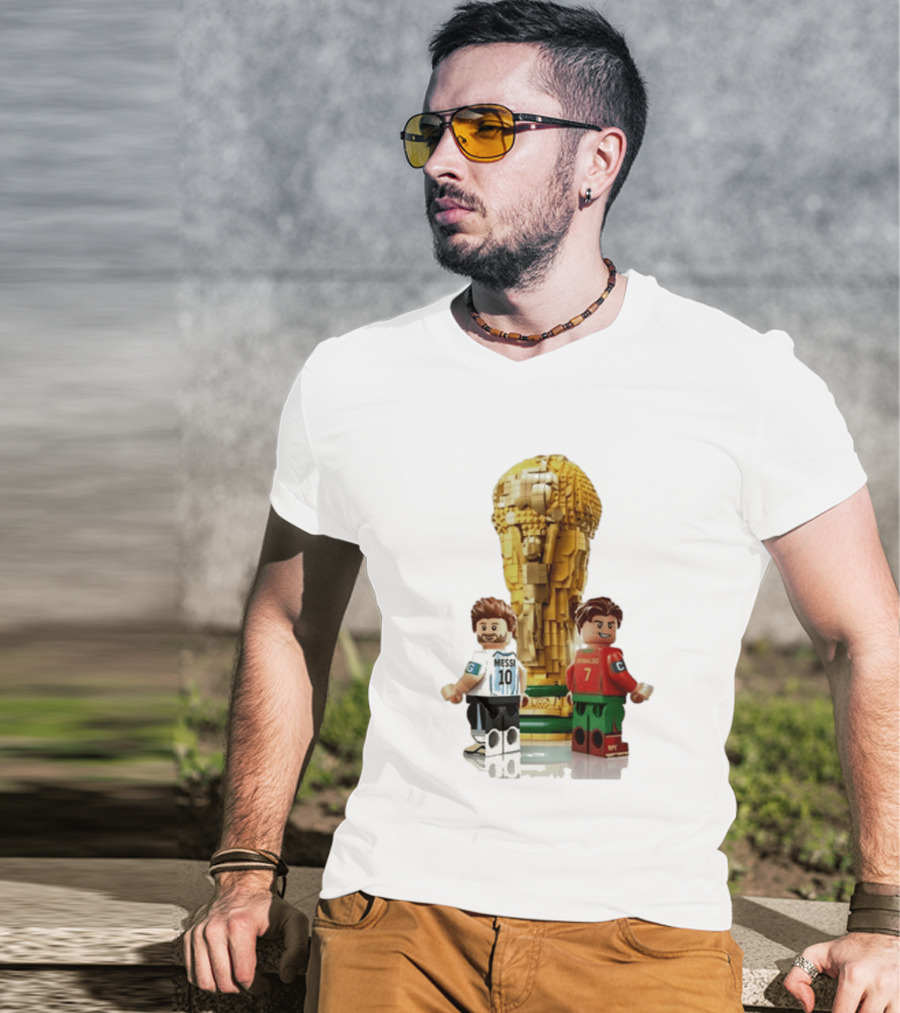 LEGO Football Legends Messi Ronaldo FIFA World Cup 2026 Mini Figures T-Shirt
