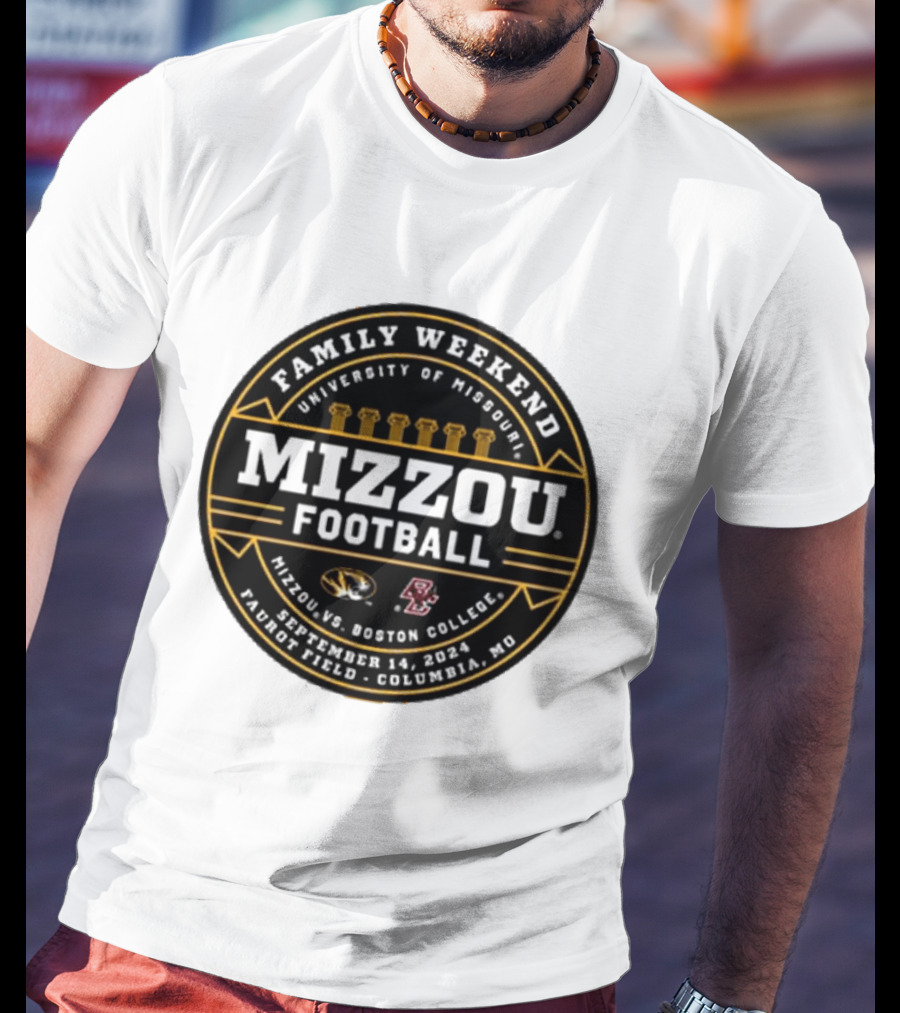 Family Weekend University Of Missouri Mizzou Football Vs Boston College September 14 2024 Faurot Field Columbia MO T-Shirt