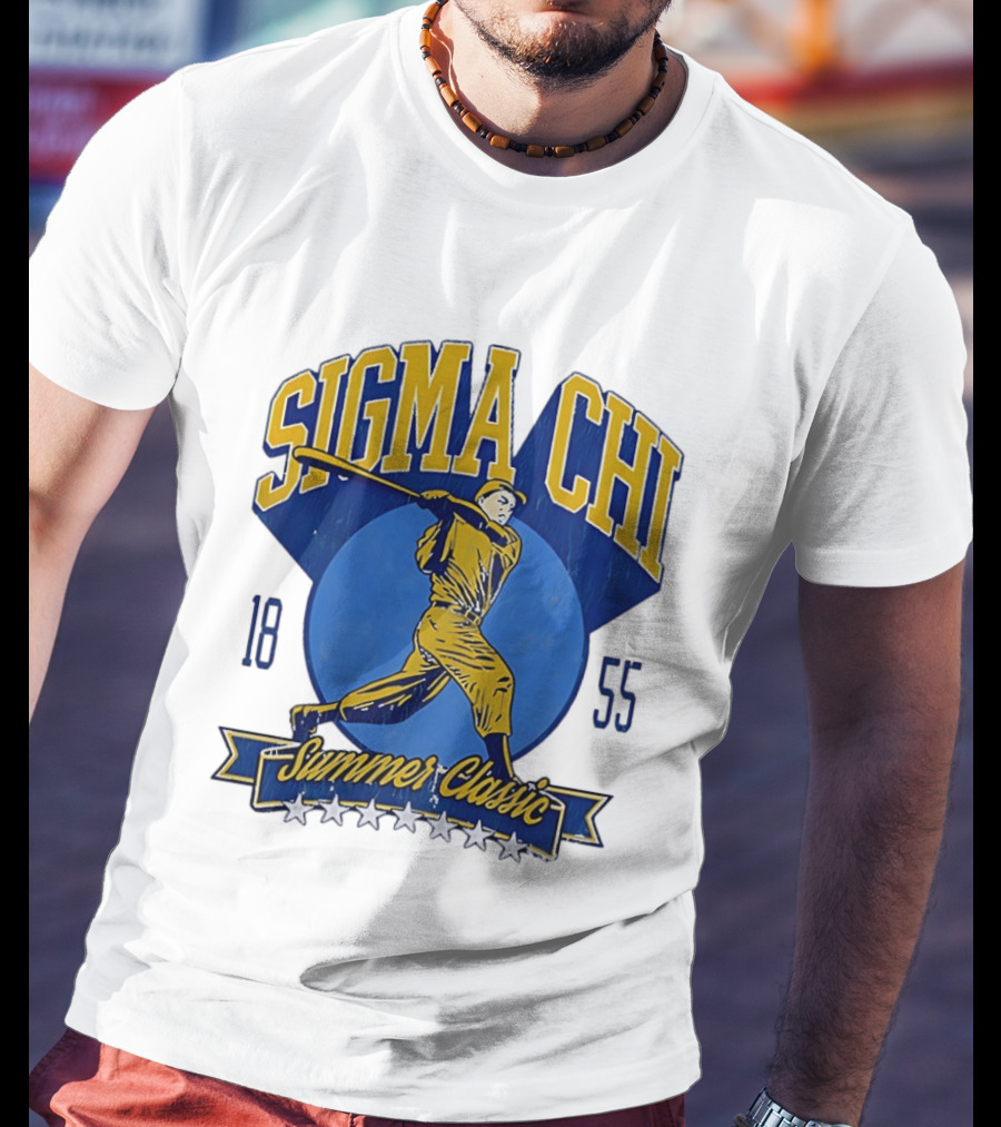 Sigma Chi Baseball Player Summer Classic 1855 T-Shirt