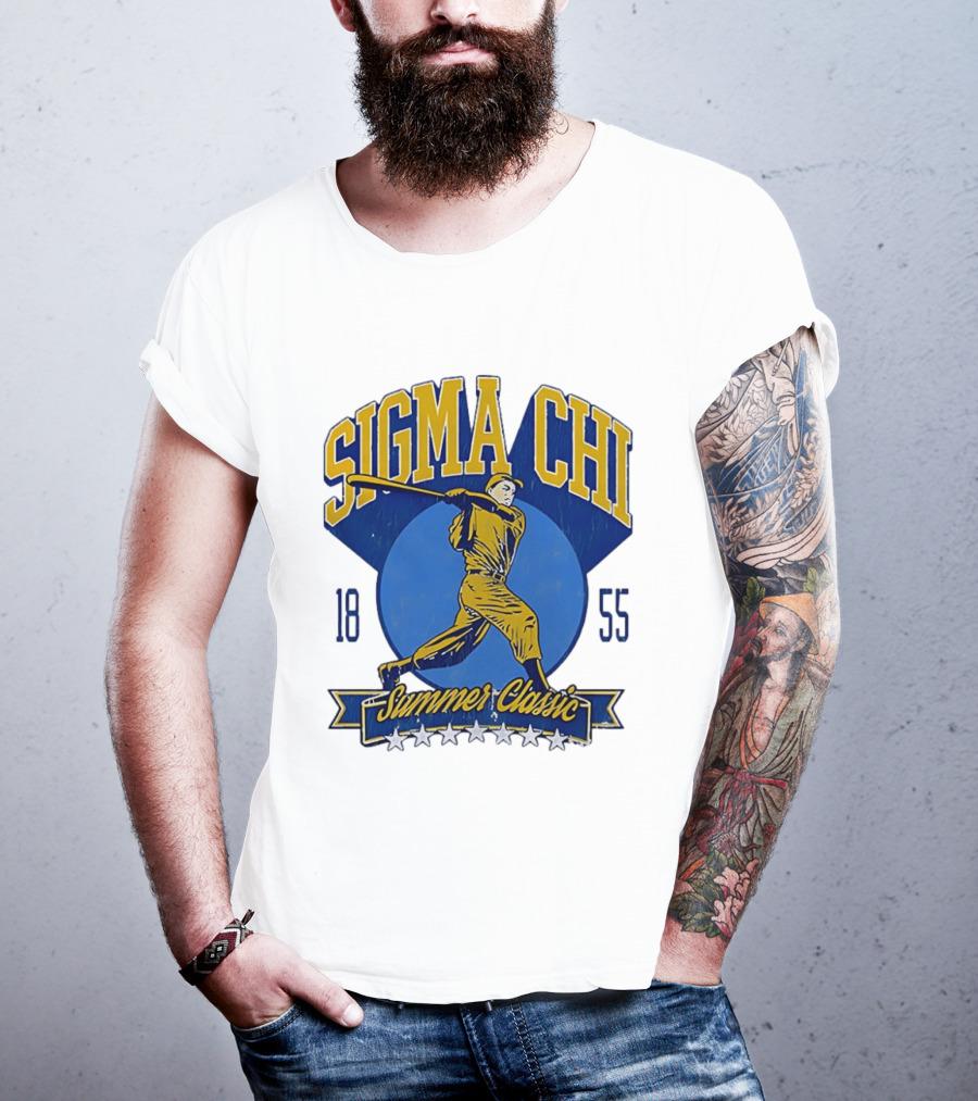 Sigma Chi Baseball Player Summer Classic 1855 T-Shirt