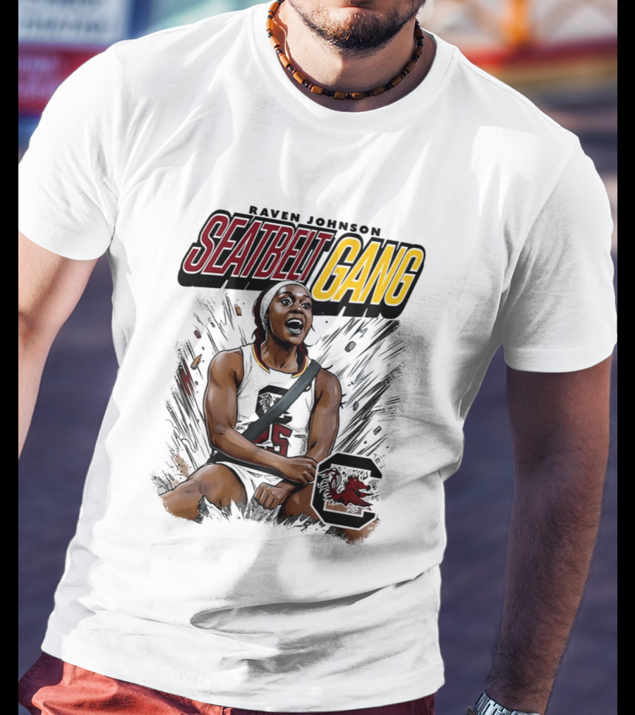Raven Johnson Seatbelt Gang South Carolina Gamecocks Basketball T-Shirt