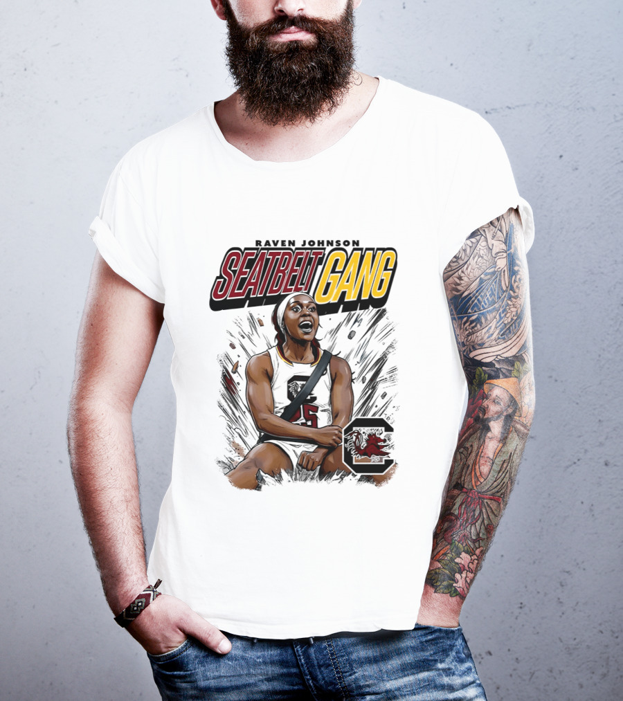 Raven Johnson Seatbelt Gang South Carolina Gamecocks Basketball T-Shirt