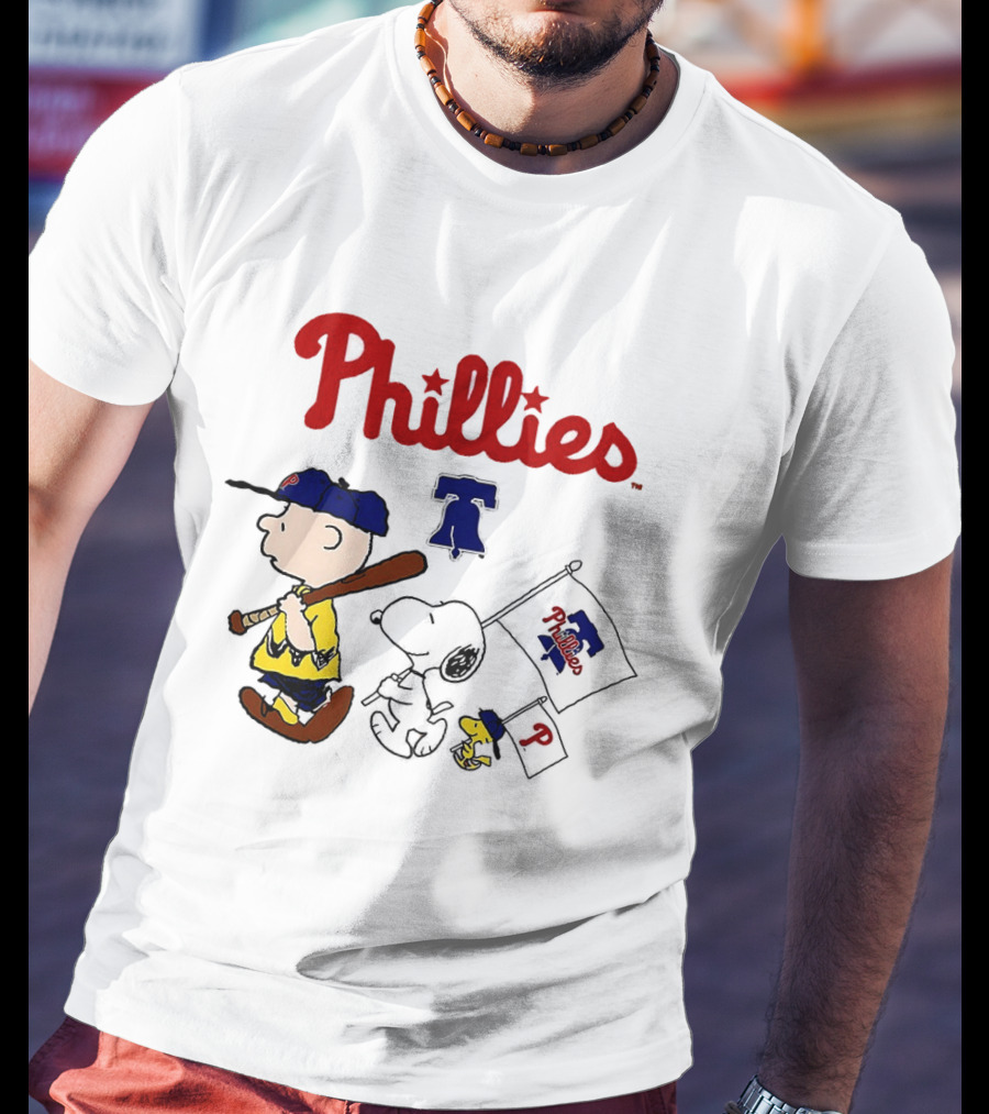 Philadelphia Phillies Snoopy Charlie Brown Woodstock MLB Fan 2025 T-Shirt