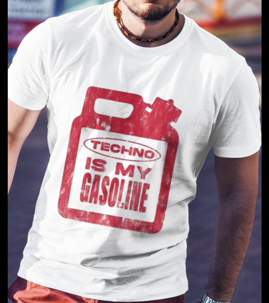 Techno Is My Gasoline Red Fuel Can T-Shirt