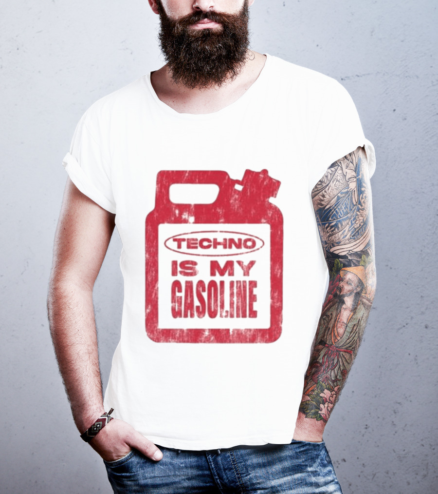 Techno Is My Gasoline Red Fuel Can T-Shirt