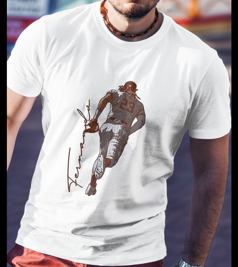 Fernando Tatis Jr. 23 San Diego Padres Baseball Ink Drawing T-Shirt
