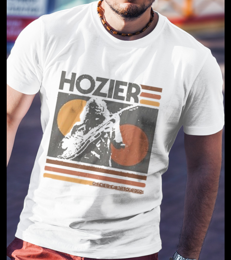 Hozier Unreal Unearth 2025 Tour Vintage Circles Guitar T-Shirt