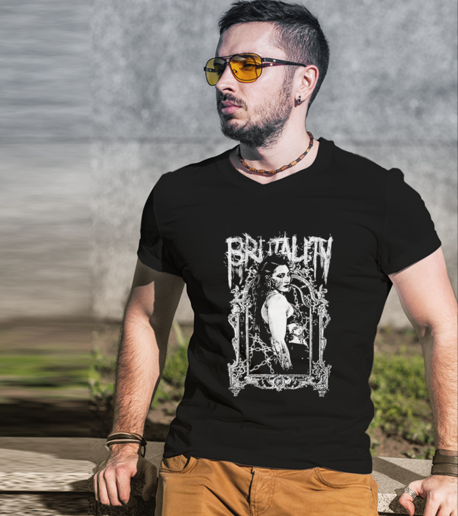 Rhea Ripley Chain Bow Down Brutality T-Shirt