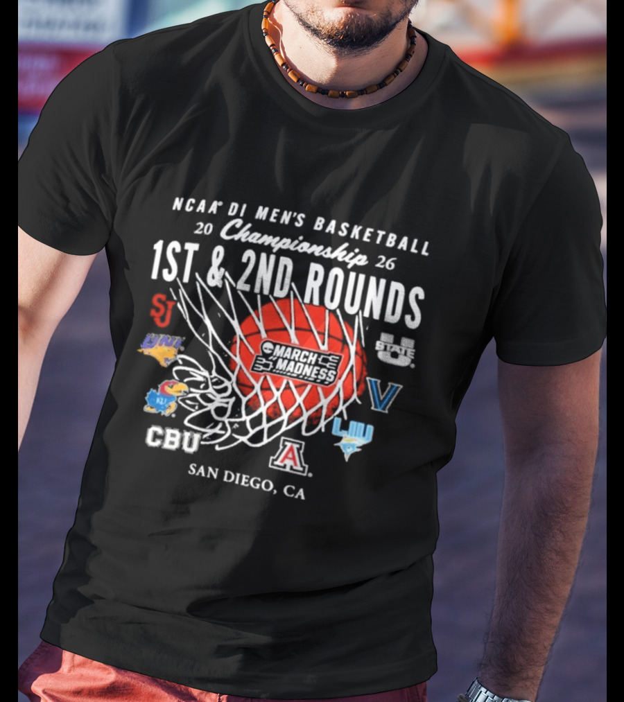 NCAA DI Men's Basketball 2026 Championship 1st 2nd Rounds San Diego CA T-Shirt
