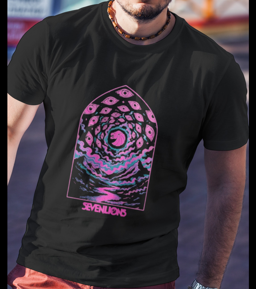 Seven Lions Pink Cosmic Spiral Vision T-Shirt