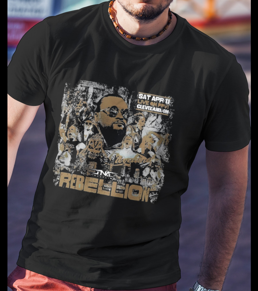 TNA Wrestling Rebellion 2026 Event Wrestling Superstars Collage T-Shirt