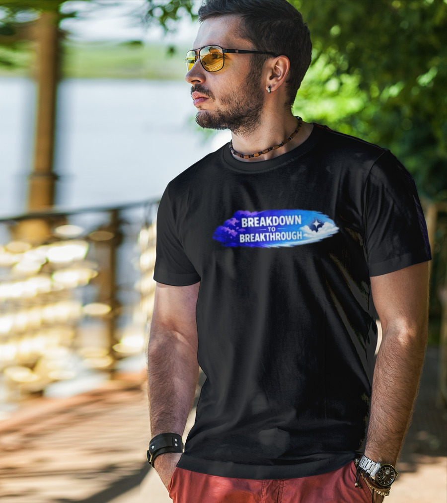 Breakdown To Breakthrough Clouds And Stars Blue Sky T-Shirt