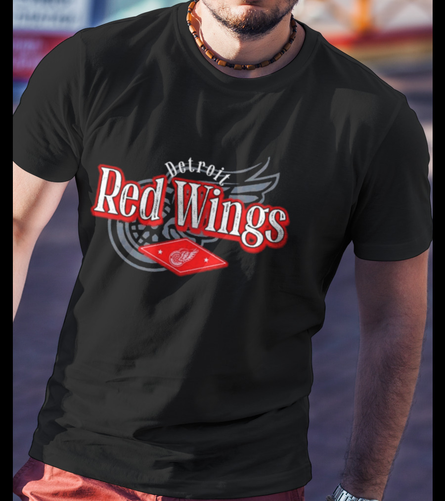 Detroit Red Wings NHL Team Emblem Iconic Hockey T-Shirt