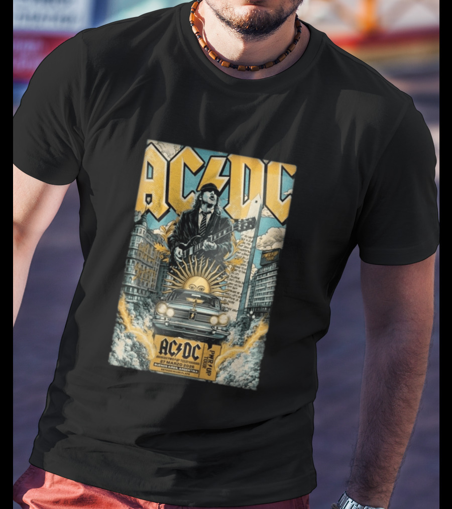 AC DC Power Up Tour 27 Marzo 2026 Buenos Aires Argentina T-Shirt