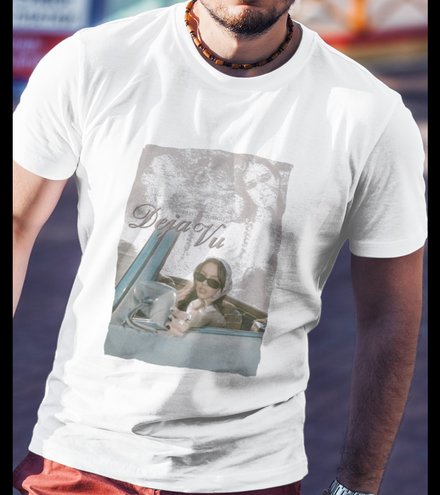 Olivia Rodrigo Deja Vu Vintage Car Photo And Elegant T-Shirt