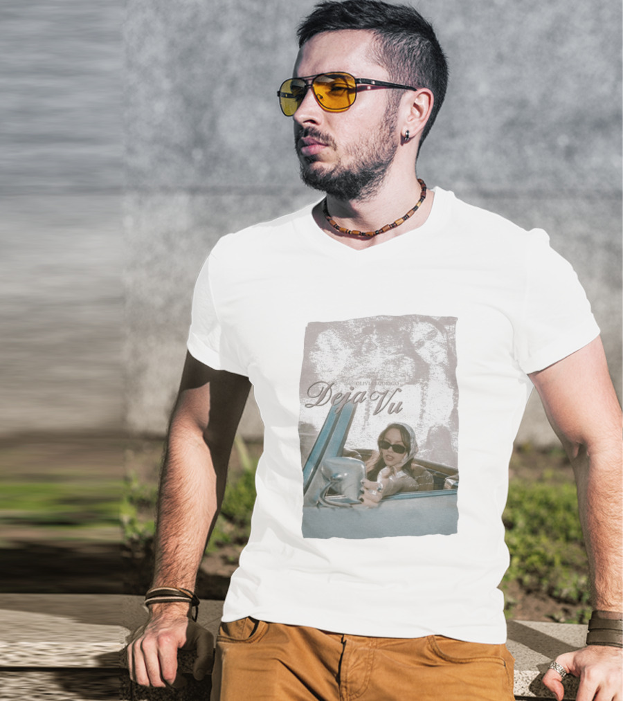 Olivia Rodrigo Deja Vu Vintage Car Photo And Elegant T-Shirt