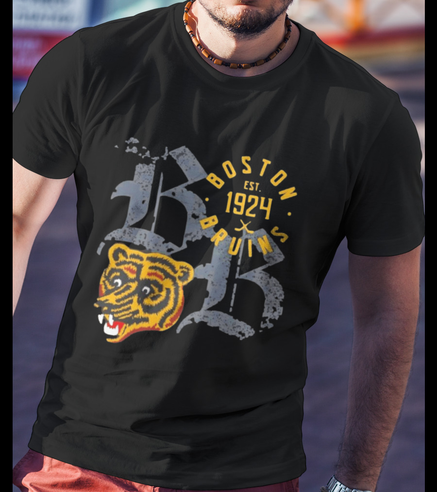 Boston Bruins EST 1924 Long Haul Classic Team Bear T-Shirt