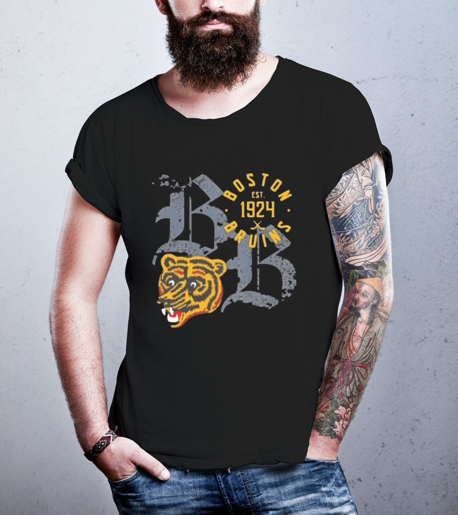 Boston Bruins EST 1924 Long Haul Classic Team Bear T-Shirt