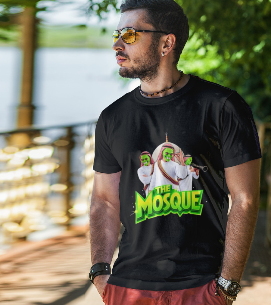 The Mosque Mask Green Faces Characters T-Shirt