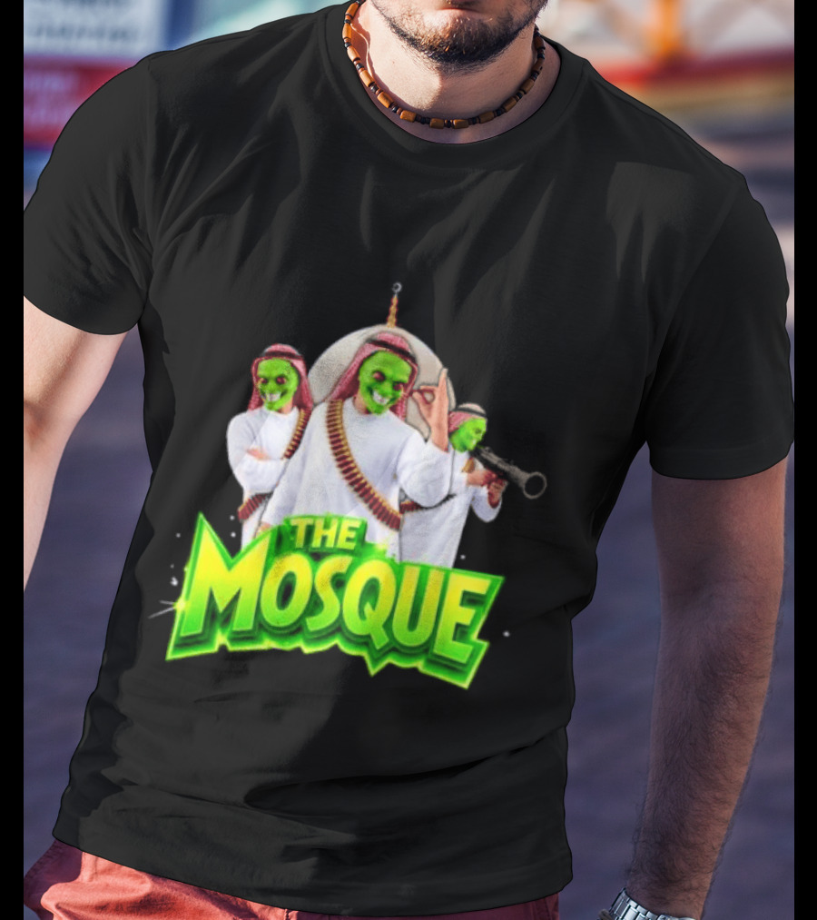 The Mosque Mask Green Faces Characters T-Shirt