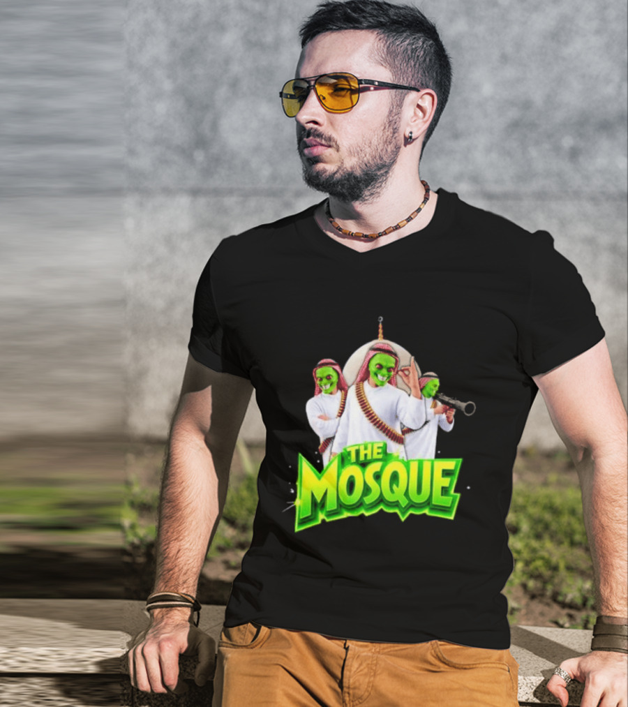 The Mosque Mask Green Faces Characters T-Shirt