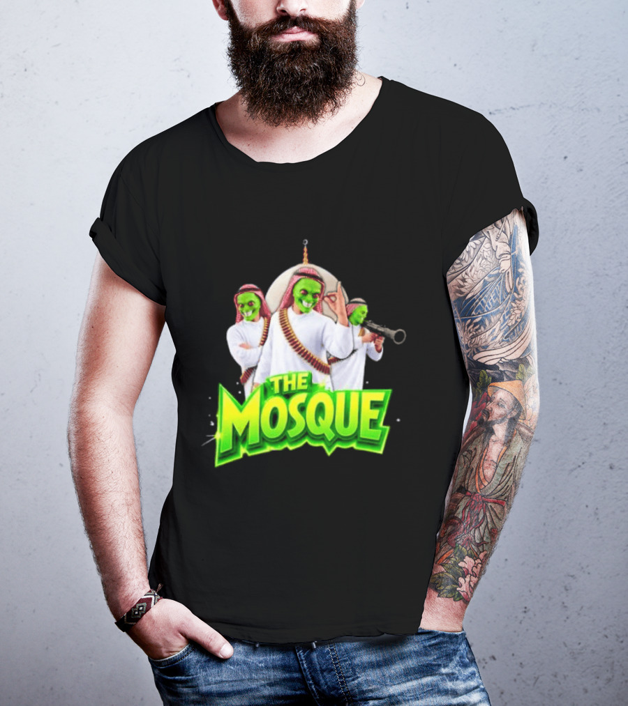 The Mosque Mask Green Faces Characters T-Shirt