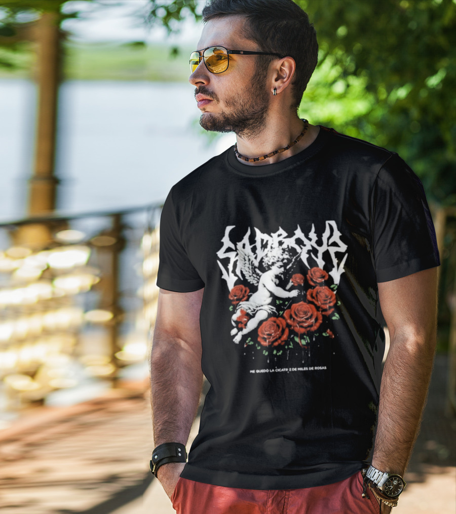 Sad Boyz Fallen Angel Among Miles De Rosas Me Quedo La Cicatriz T-Shirt