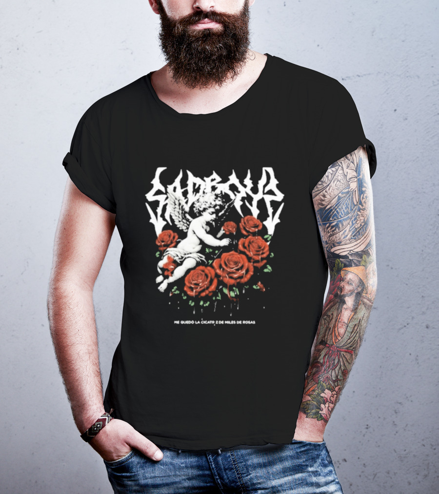 Sad Boyz Fallen Angel Among Miles De Rosas Me Quedo La Cicatriz T-Shirt