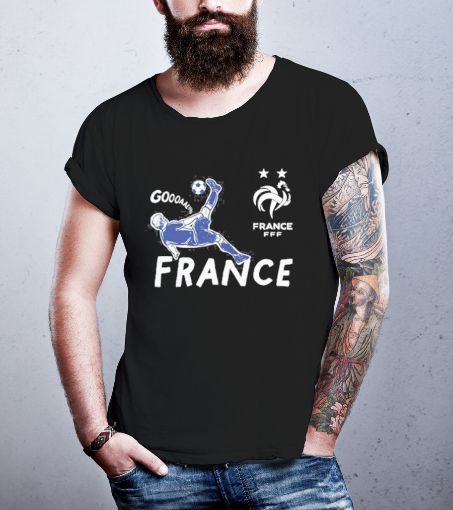 FRANCE National Team FFF Goool Soccer Star Navy T-Shirt