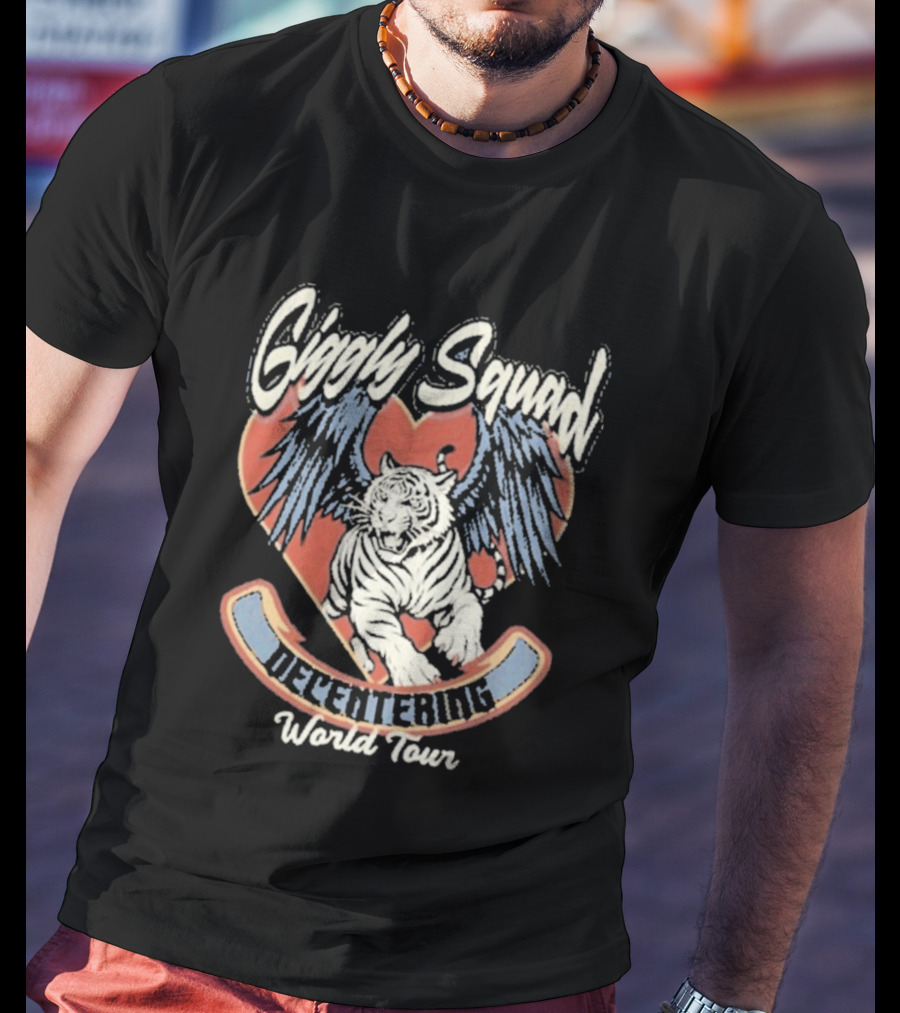 Giggly Squad Decentering World Tour Winged Heart Tiger T-Shirt