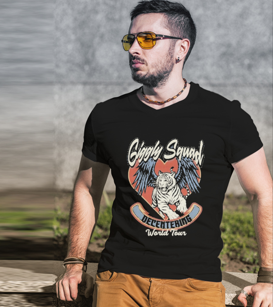 Giggly Squad Decentering World Tour Winged Heart Tiger T-Shirt