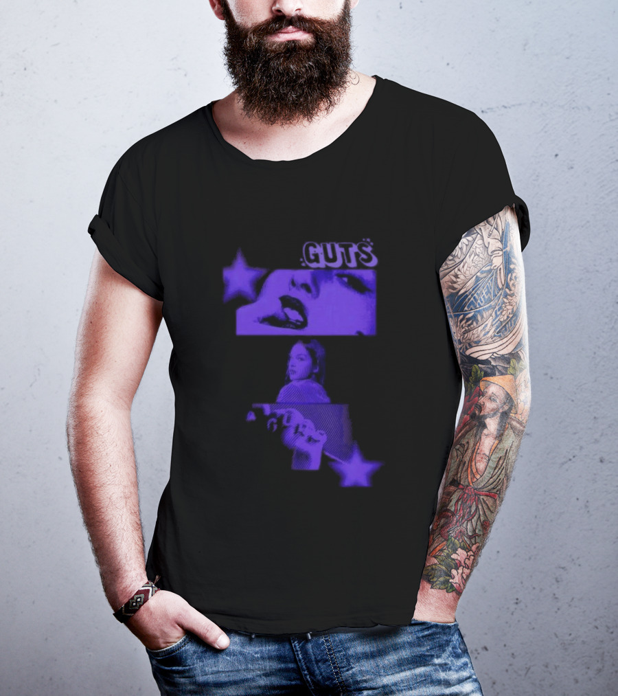 GUTS Olivia Rodrigo Album Cover Aesthetic Stars T-Shirt