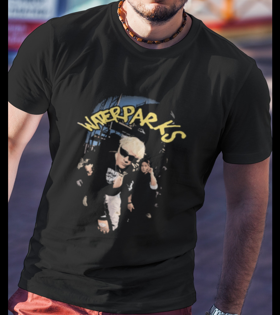 Waterparks Junkyard Photo Tour Neon Yellow And Blue Image T-Shirt
