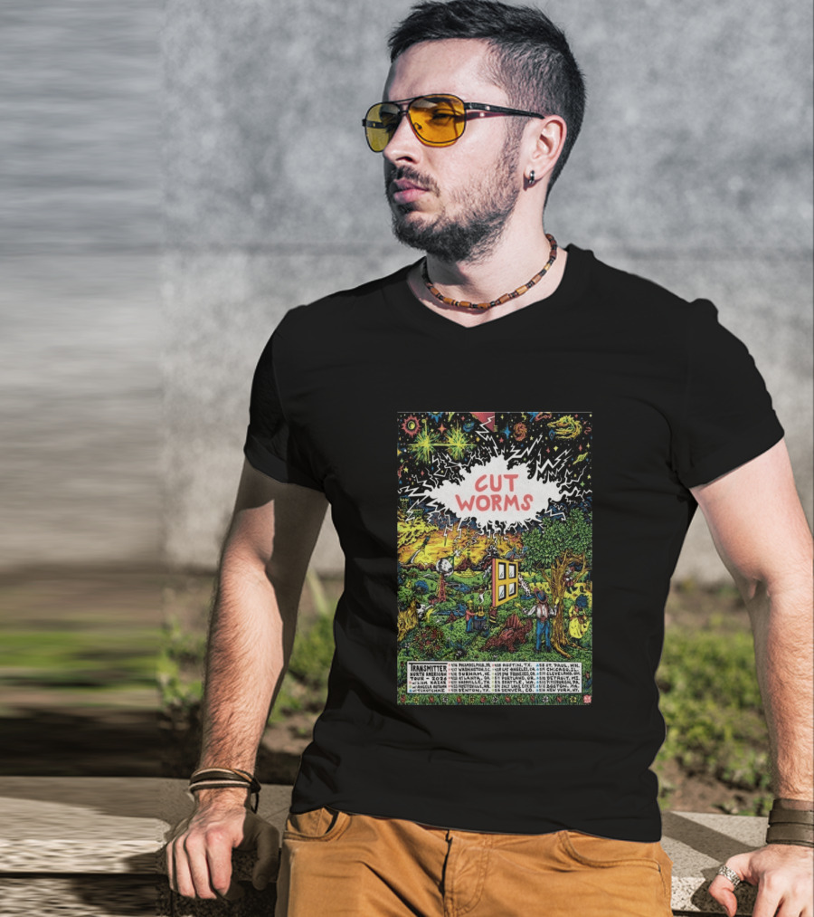 Cut Worms Transmitter North American 2026 Tour Philadelphia Austin Los Angeles New York T-Shirt