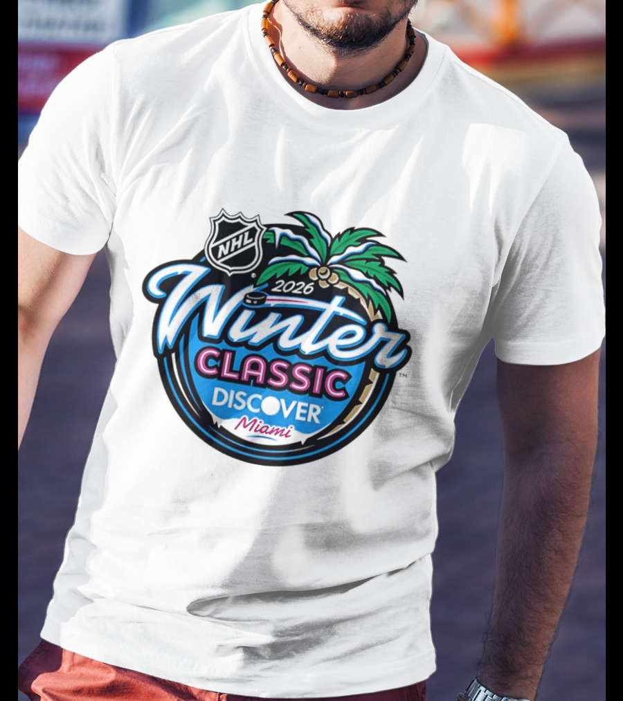 2026 NHL Winter Classic Discover Miami Palm Tree T-Shirt