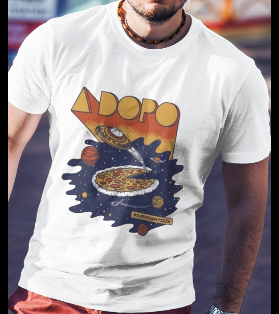 A Dopo UFO Sourdough Pizza Space Adventure T-Shirt