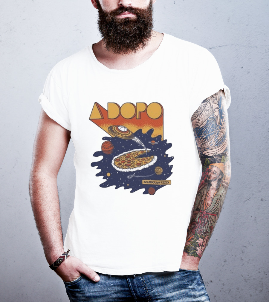 A Dopo UFO Sourdough Pizza Space Adventure T-Shirt