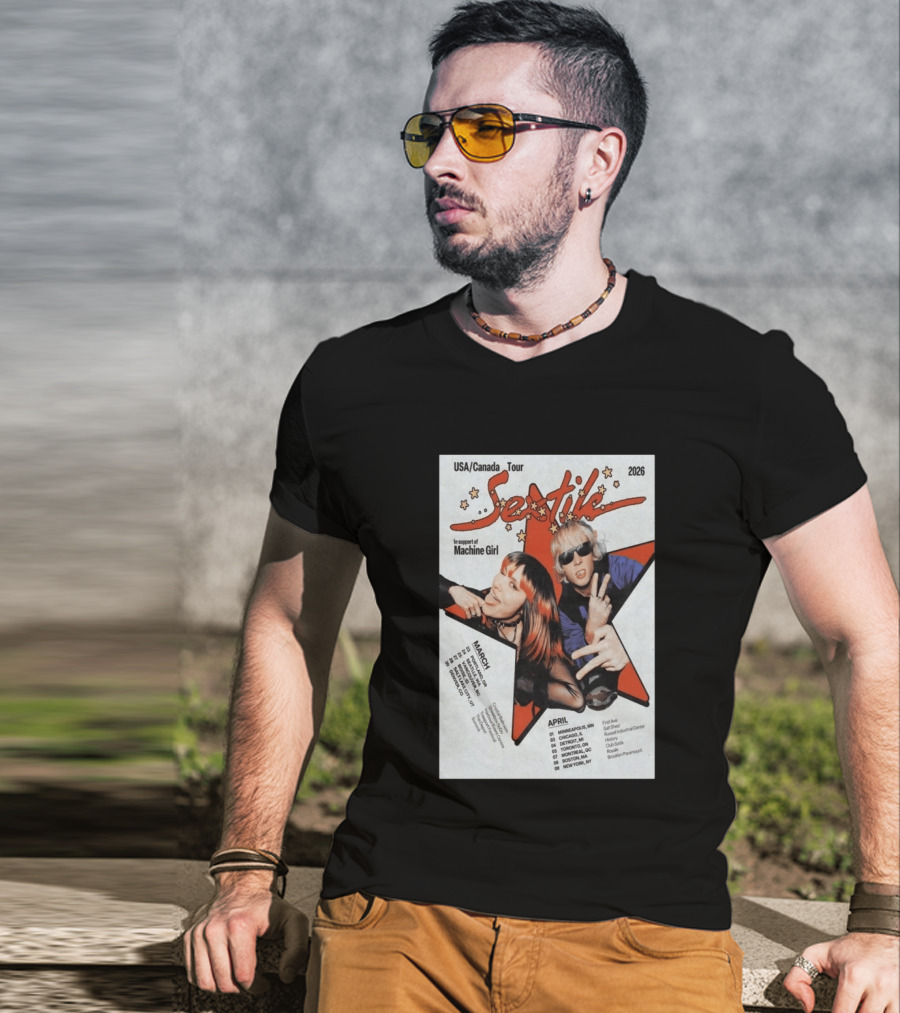 USA Canada 2026 Sextile Tour In Support Of Machine Girl T-Shirt