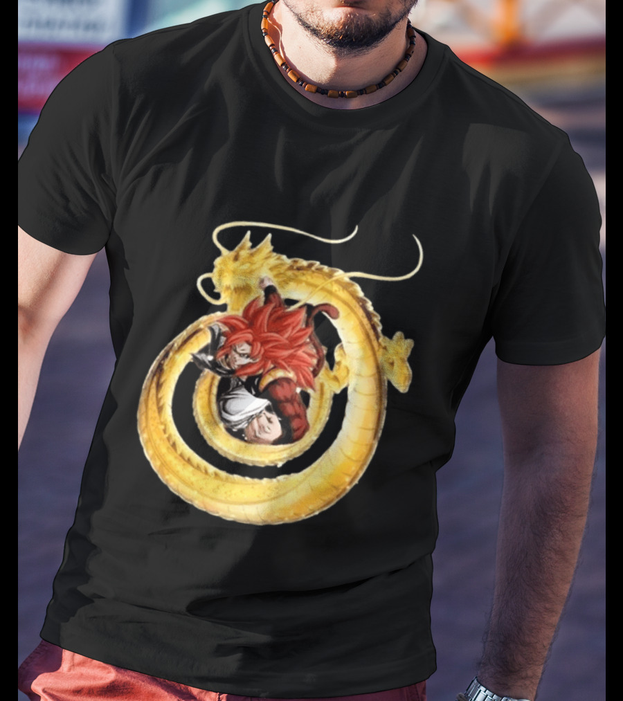 Dragon Ball Games Battle Hour 2026 Dokkan Battle Super Saiyan 4 Gogeta Shenron T-Shirt
